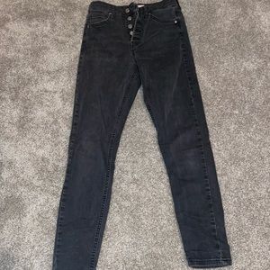 Topshop high waisted black skinny jeans